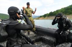 Обука ронилаца Речне флотиле на Завојском језеру