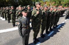 Taking the oath of enlistment