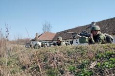 Basic NCO Course attendees in stationary camp