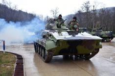 Training on Infantry Fighting Vehicles M-80A 