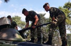 Soldiers performing military service undergo specialty training 