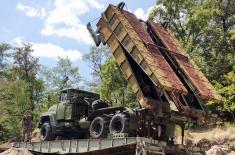 Serbian Armed Forces install temporary bridge on top of Hisar Hill