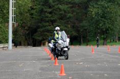 Training on Service Military Police Motorcycles