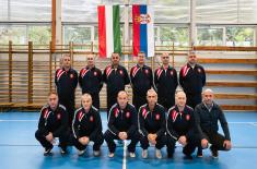 Serbian and Hungarian officers take part in sports meet