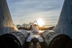 Flight training in fighter aviation squadron