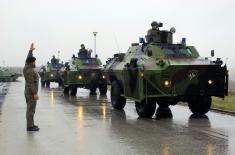 Training in the use of MP combat vehicles