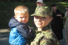 Taking the oath of enlistment