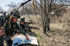 Basic NCO Course attendees in stationary camp