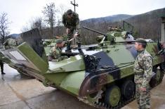 Training on Infantry Fighting Vehicles M-80A 