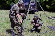 Signal Brigade units doing mobile camp