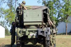 Soldiers serving in artillery missile units undergo training