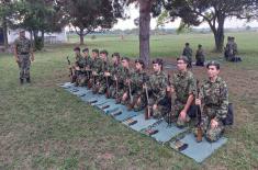 Beginning of basic training for soldiers doing military service