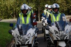 Training on Service Military Police Motorcycles