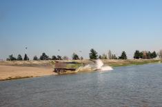 Engineer training in overcoming water obstacles