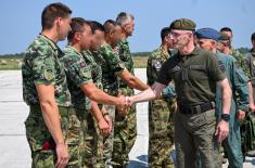 Part of Serbian Armed Forces contingent returns from Slovenia