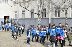 Members of karate club "Vazduhoplovac" visit Military Academy 