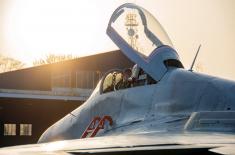 Flight training in fighter aviation squadron