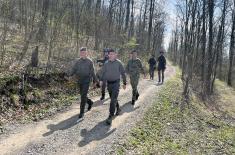 Foot march with members of MP Detachment Kobre