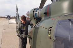 Cadets’ flight training with combat helicopters