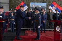 Minister Stefanović at promotion ceremony for new Air Force and Air Defence non-commissioned officers