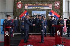 Minister Stefanović at promotion ceremony for new Air Force and Air Defence non-commissioned officers