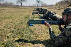 Basic NCO Course attendees in stationary camp