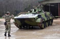 Training on Infantry Fighting Vehicles M-80A 