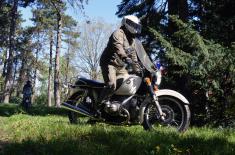 The Guard Conducts Training on Military Police Motorbikes 