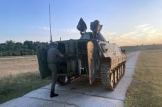 NCOs serving in armoured units do stationary camp