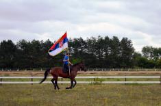 Обука Коњичког вода Гарде за давање војних почасти