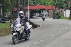 Training on Service Military Police Motorcycles