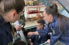 Aircraft technicians in aviation squadrons undergo training
