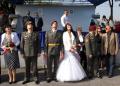 Wedding before the line of the 63rd Parachute Battalion