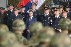 Minister Stefanović at promotion ceremony for new Air Force and Air Defence non-commissioned officers