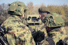 Training on self-propelled howitzers in the Mixed Artillery Brigade