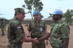 Chief of General Staff completed the visit to our peacekeepers in the Central African Republic