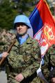 Seeing the Serbian peacekeepers off to Cyprus