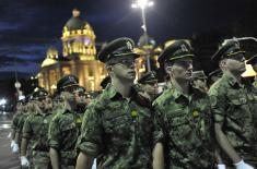 Dress rehearsal for Serbian Armed Forces youngest officers