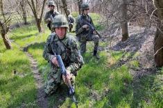 Basic NCO Course attendees in stationary camp