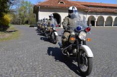 The Guard Conducts Training on Military Police Motorbikes 