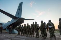 Routine night parachute training