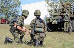 Soldiers serving in artillery missile units undergo training