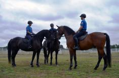 Guard Cavalry Platoon undergoes training in giving military honours