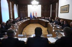 The meeting of the President and the Supreme Commander Vučić with the representatives of the Serbian defence industry