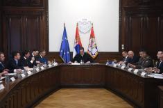 The meeting of the President and the Supreme Commander Vučić with the representatives of the Serbian defence industry