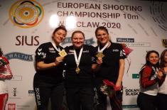 Gold and bronze medals for the shooters of the Serbian Armed Forces at the European Championship