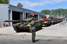 Soldier training in tank units