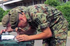 Soldiers performing military service undergo skills assessment