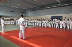 Members of karate club "Vazduhoplovac" visit Military Academy 