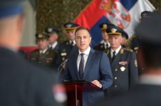 Minister Stefanović at promotion ceremony for new Air Force and Air Defence non-commissioned officers